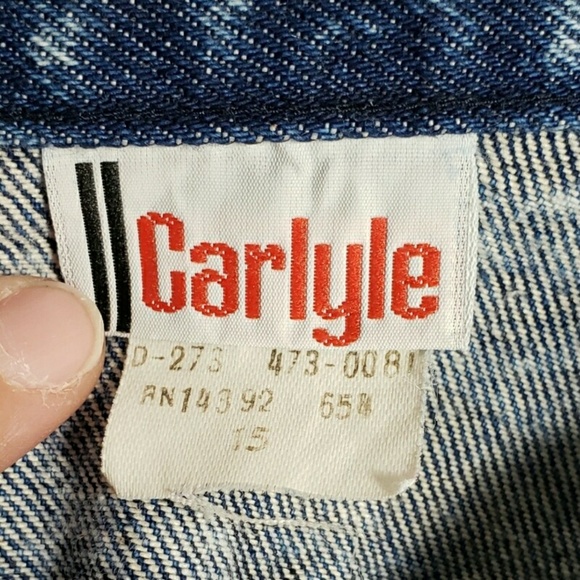 Vintage 14-15 Denim Jean Pencil Skirt Pinup Rock - Picture 8 of 8